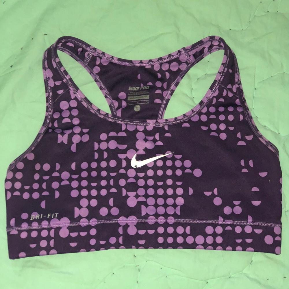 Nike Patterned Pro Swoosh Compression Sports Bra